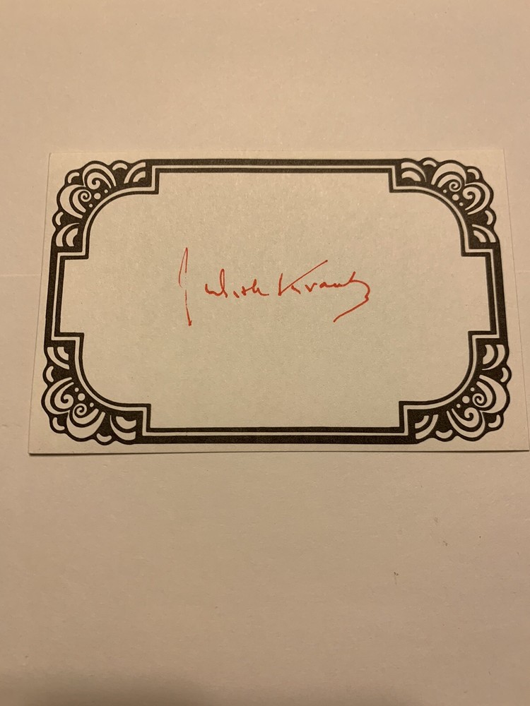 Judith Krantz Author Signed Bookplate Autographed New