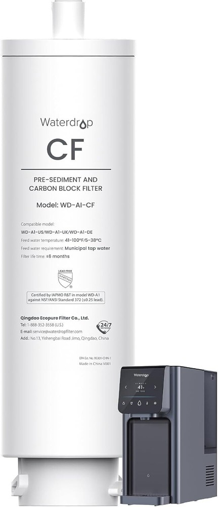 Waterdrop WD-A1-CF Filter,Replacement for WD-A1 Reverse Osmosis water Dispenser