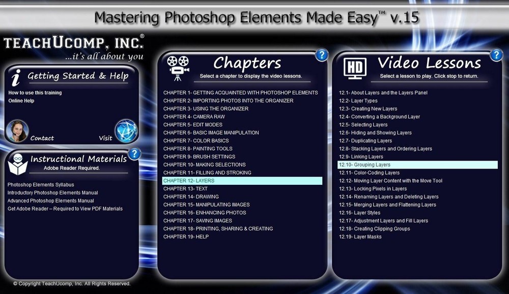 Learn Adobe PHOTOSHOP ELEMENTS 15 Training Tutorial DVD & Digital Course 6 Hours