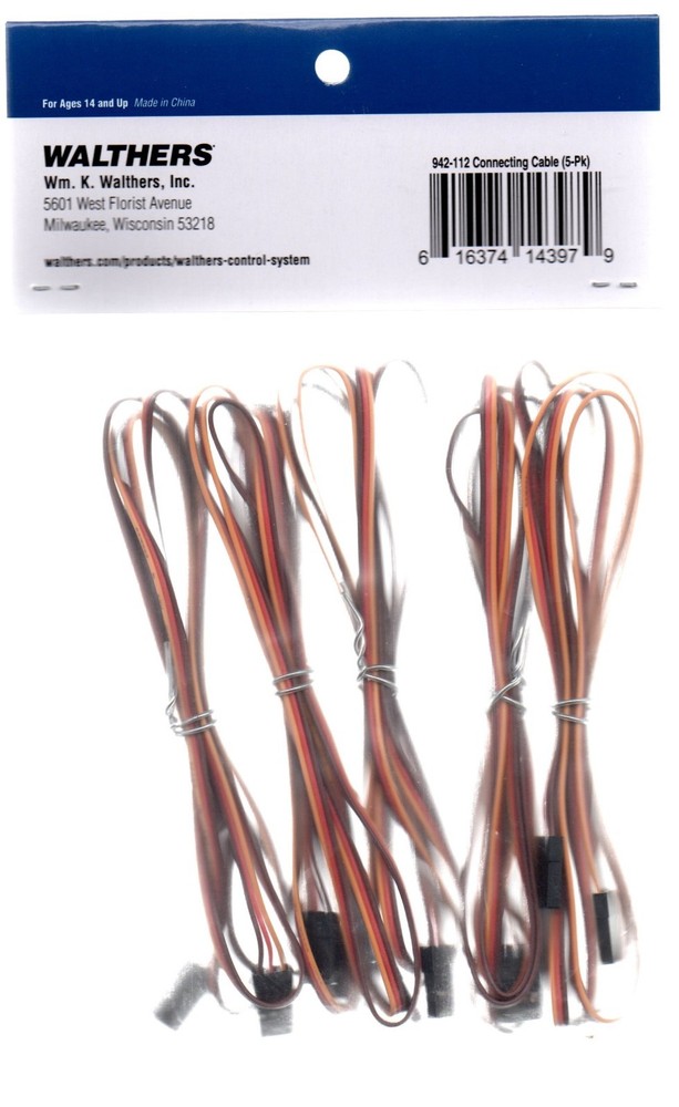 Walthers Layout Control System 942-112 Connecting Cable pkg (5)