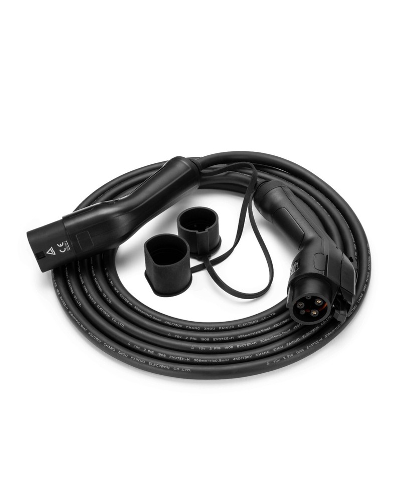 Type 1 - Type 2 Charging Cable, 5m Long, 7kW, 1 Phase