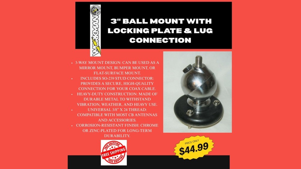 WORKMAN BM-3B BALL MOUNT
