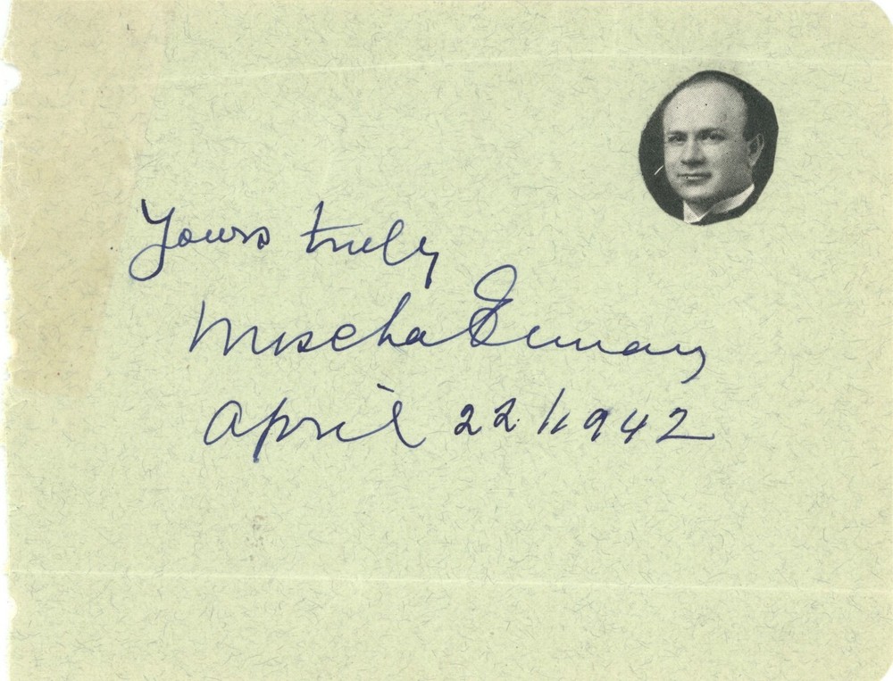 Vintage Mischa Elman Autograph