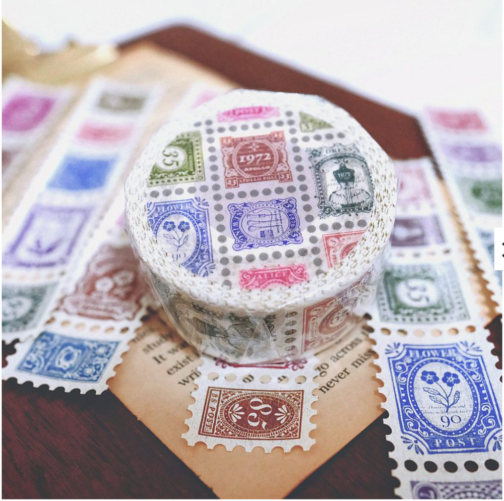 Retro Stamps 2.5cm WASHI SAMPLE LOOP