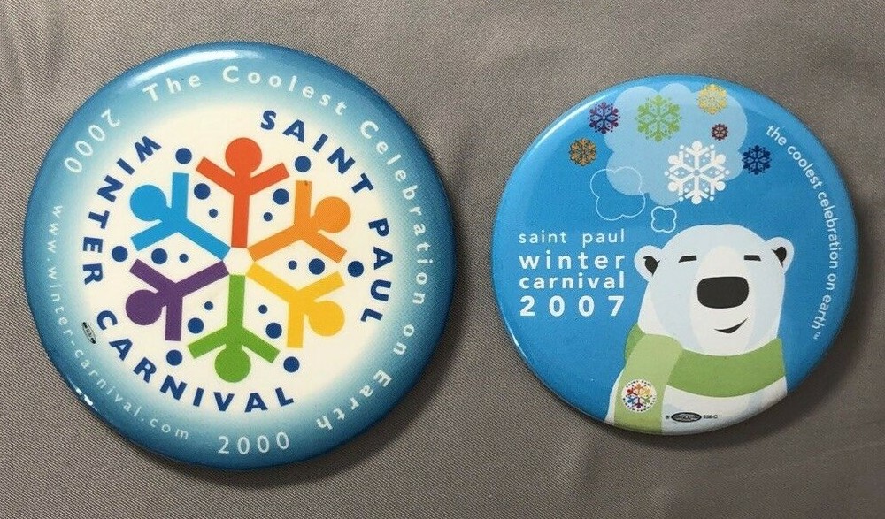2000 & 2007 SAINT PAUL WINTER CARNIVAL Minnesota PIN