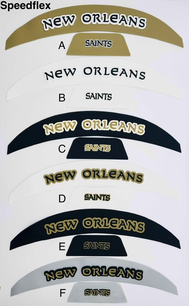 Saints Full Size SpeedFlex 3D Helmet Bumpers
