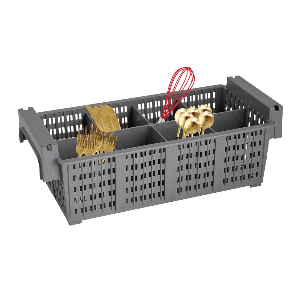 2 Pcs Flatware Dishwasher Basket Silverware Cutlery Washing Basket with Handle