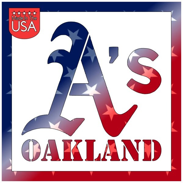 6"x6" Plastic Stencil - Oakland Athletics (MCA72)*****