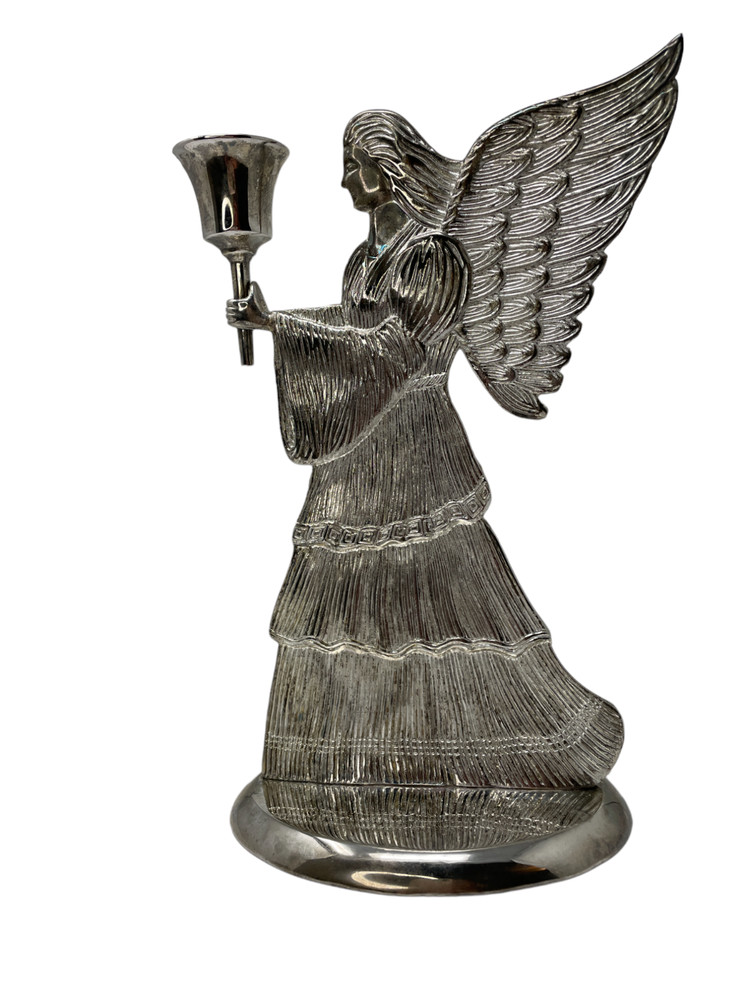Wm Rogers & Son Silverplated Angel Candle Holder