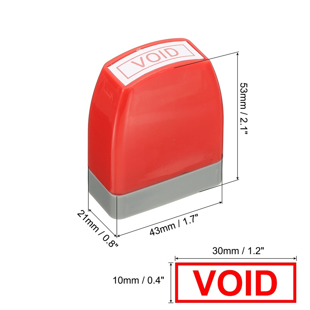 Void Notice Stamp, Office Stamp Pre Inked Stamp, Red