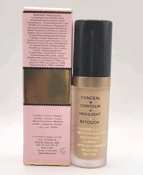 Too Faced Super Coverage Multi-Sculpting Concealer Shortbread 13.5ml NEW