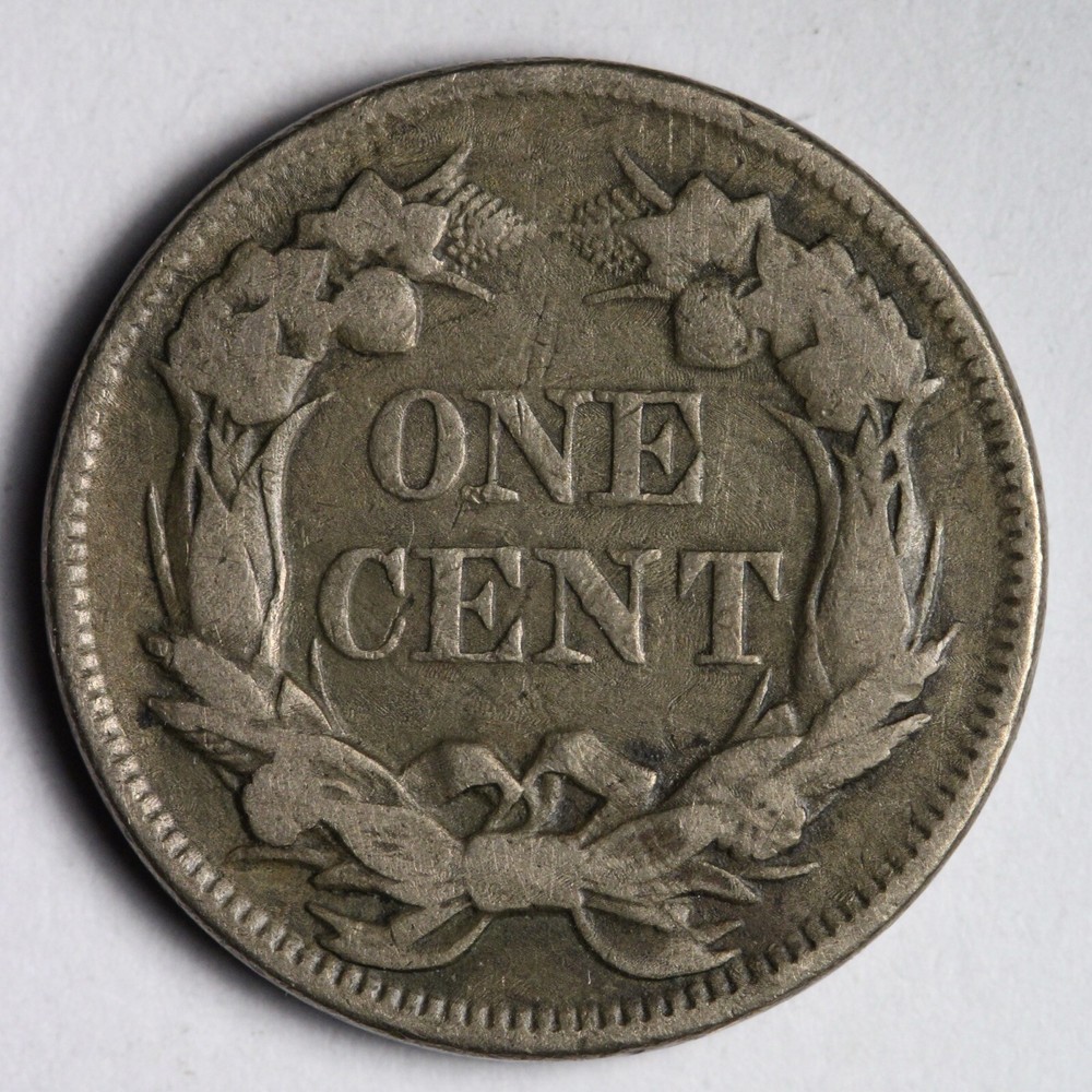 1857 Flying Eagle Cent Penny FINE E100 VYNF