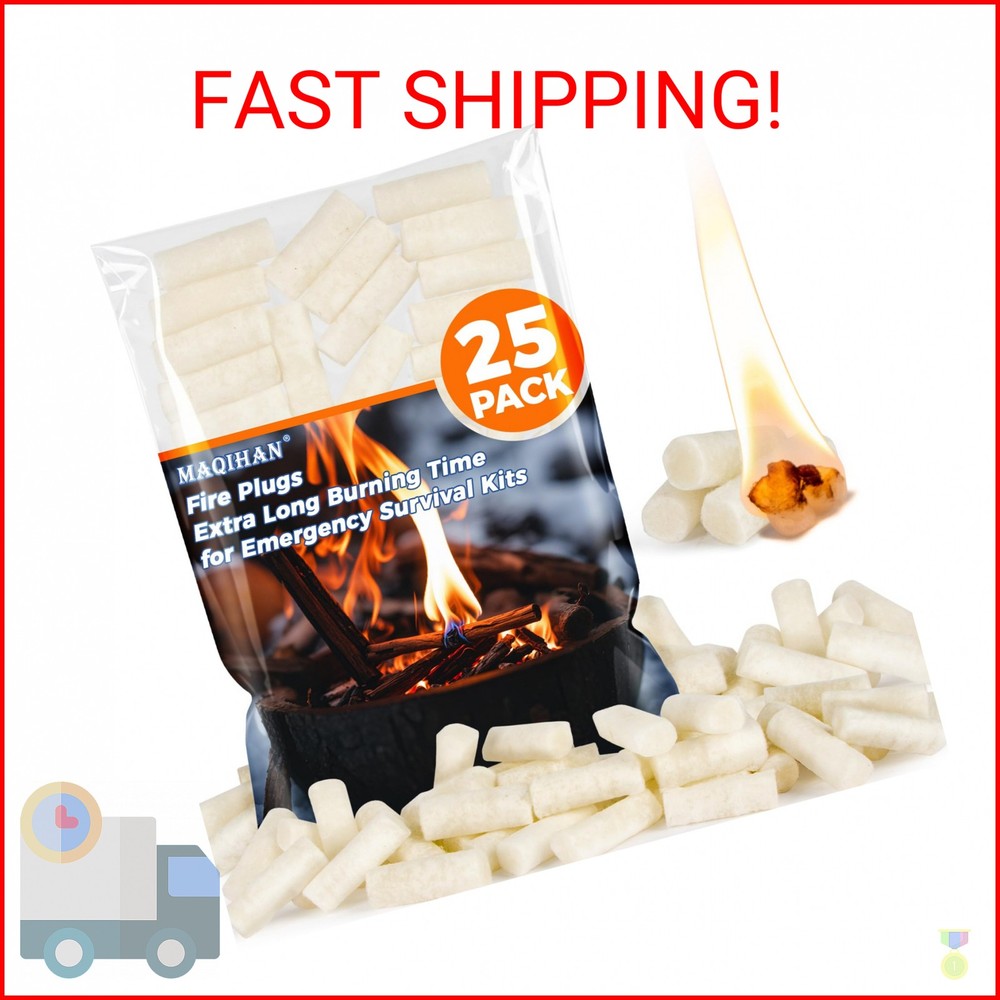 MAQIHAN Fire Starter - 25PACK Fire Plugs Fire Starter Survival Tool, Fire Starte