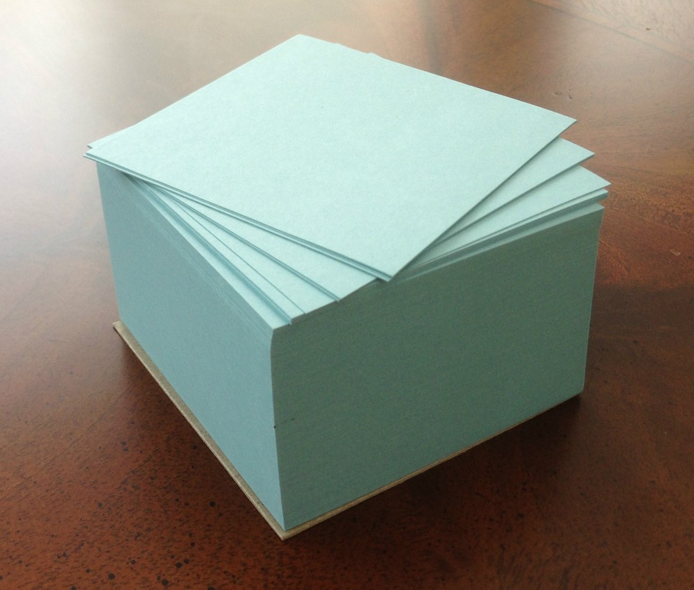 Note Paper Refill Cube - Loose Sheets - 3 1/2" x 3 1/2" ( Blue )