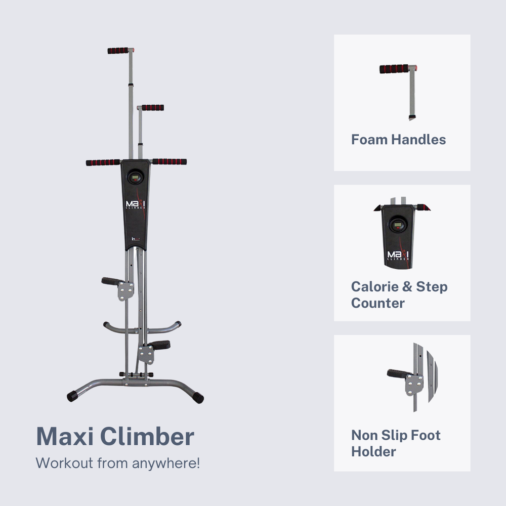 Maxi Climber: Vertical Climbing System with LED Tracking Display, Perfect Diet