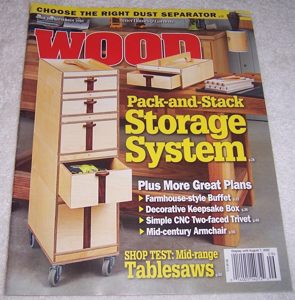 Wood Magazine September 2020 woodworking Pack and Stack Storage System