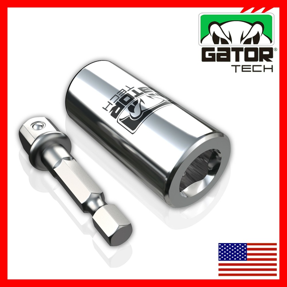 Universal Socket Wrench Magical Power Grip Gator Tech Multi Tool Drill Adapter