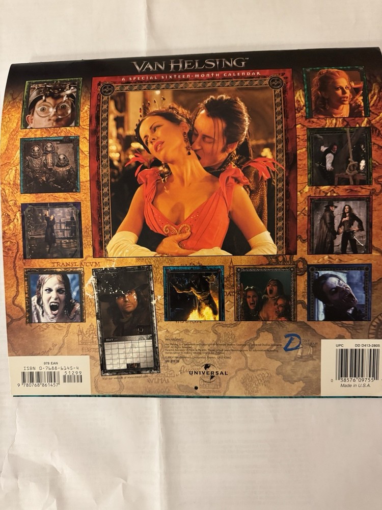 Van Helsing 2005 Wall Calendar(12X12)