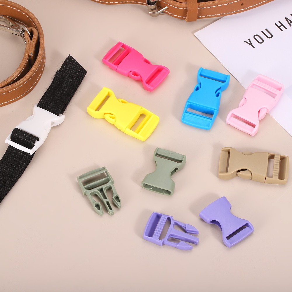 4 Pack Quick Side Release Buckle, 0.8" Plastic Buckle Clip, Black