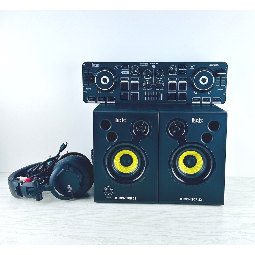 Hercules DJControl Starlight Bundle with DJMonitor 32 Speakers & Headphones