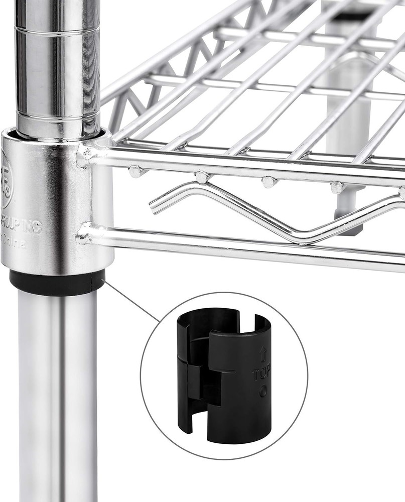 24 Pack Black Plastic Shelf Lock Clips - 1" Post