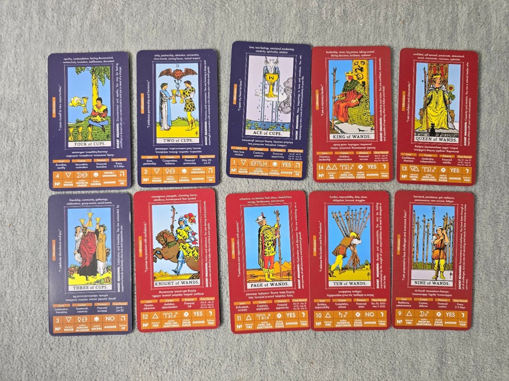Wyspell Learning Tarot Deck & Guidebook 78 Beginner Spirituality Cards