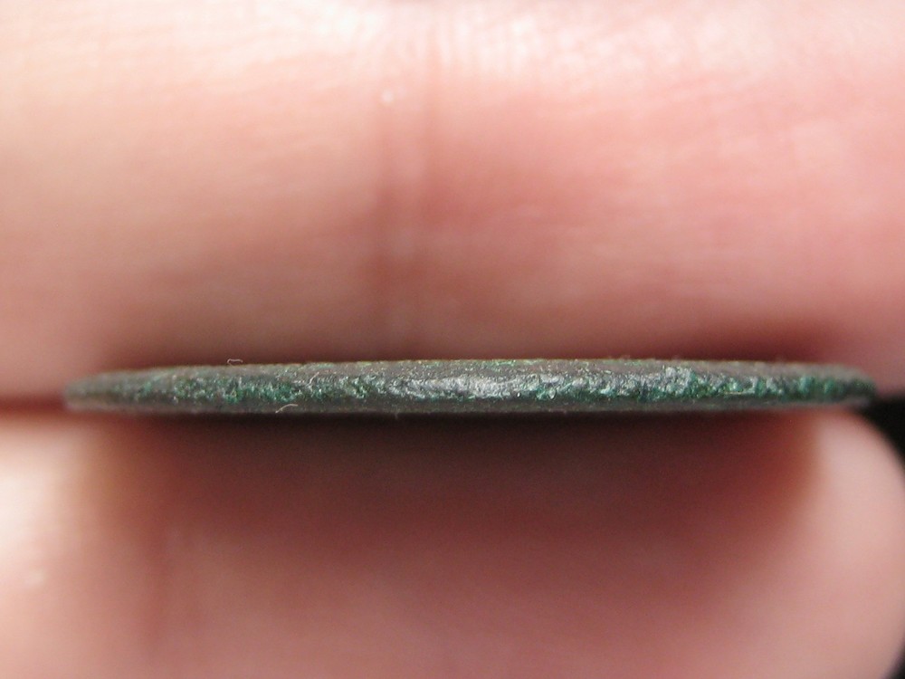 Extremely Worn Unknown Copper Colonial Coin- 28 MM, 6.65 Grams, Shipwreck Effect