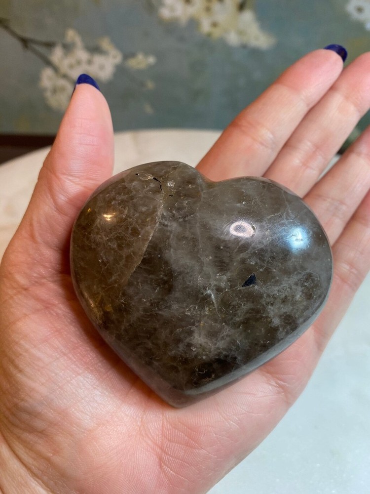 Smokey quartz heart
