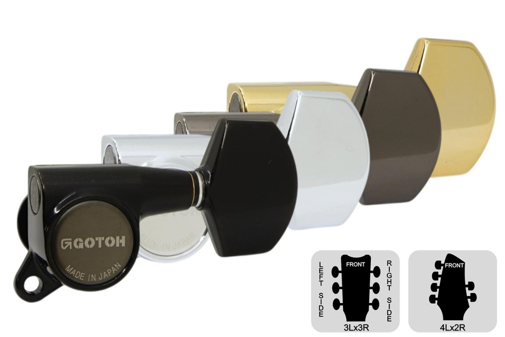 Gotoh SG381-01 Guitar Tuners w/ Large Knobs - Pre-Configured Sets