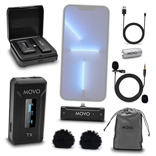 WMX-2-L Wireless Microphone for iPhone with Charging Case - 1 Transmitter