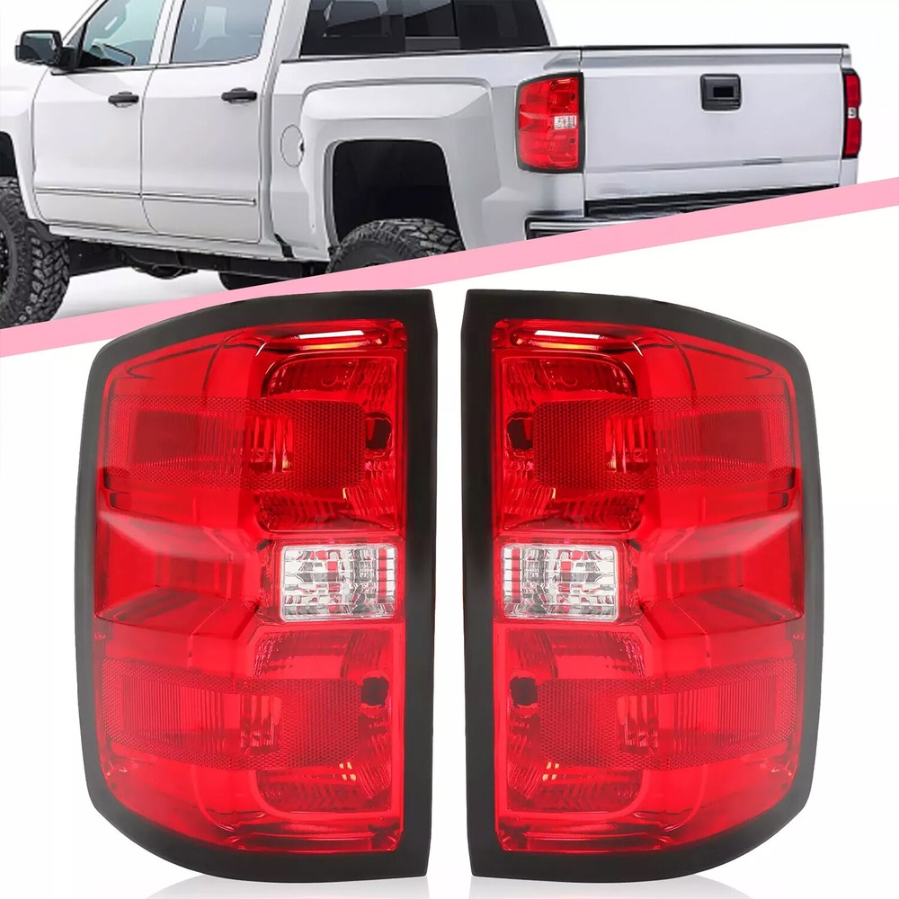 Pair Tail Lights Lamps Left & Right For Chevy Silverado 1500 2500 3500 2014-2019