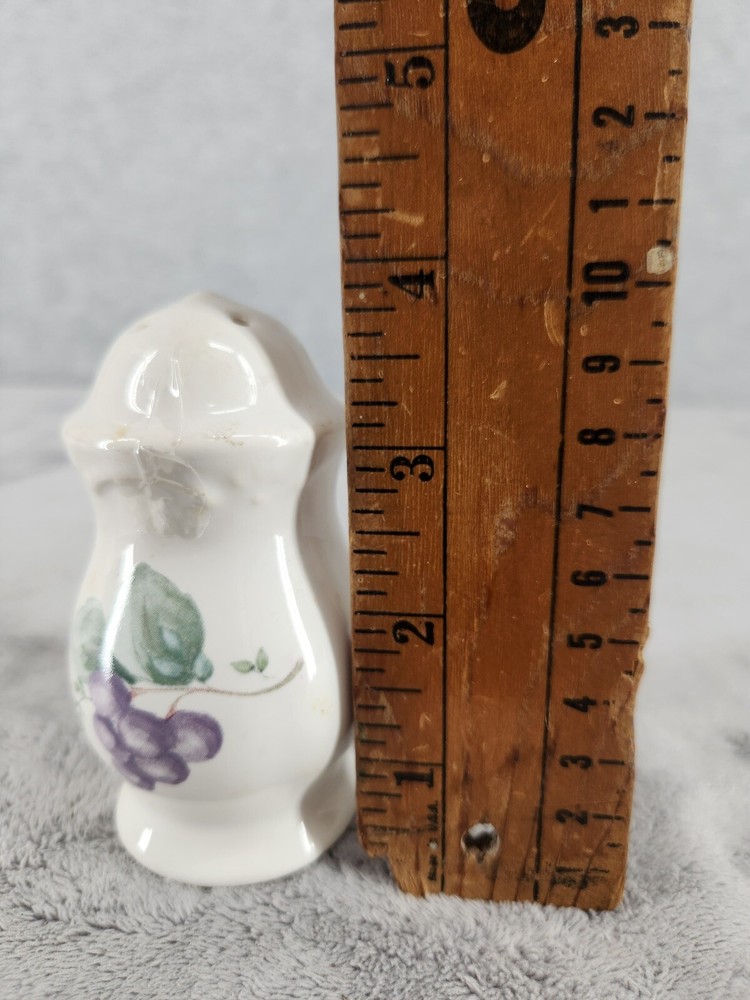 Pfaltzgraff Grapevine Salt & Pepper Shakers Missing 1 Stopper