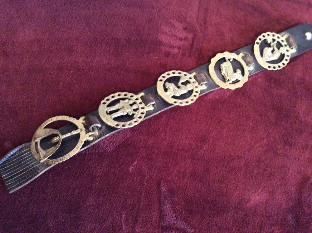 Zodiac Horse Brass On Leather Strap