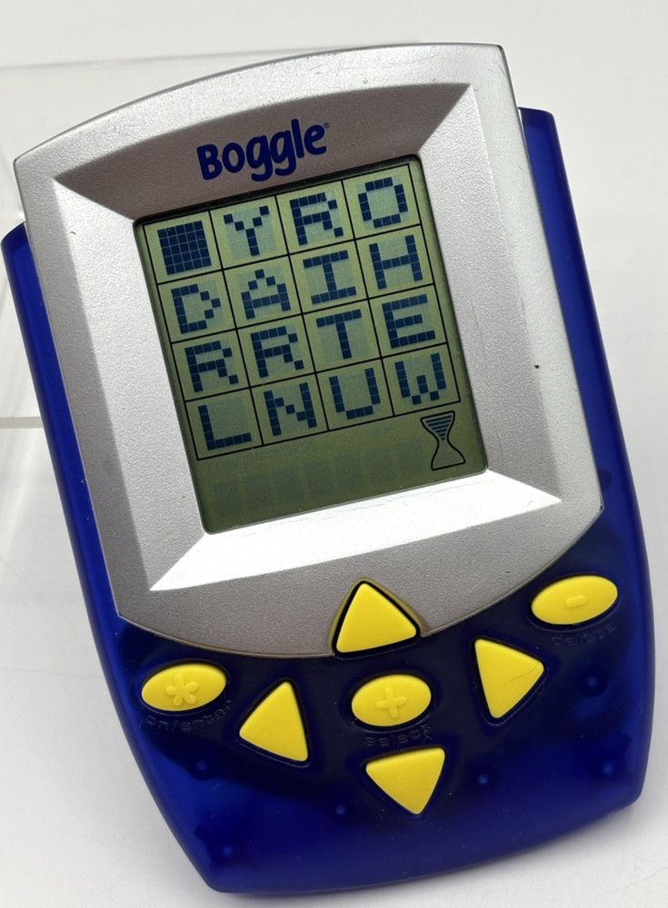 Boggle Electronic Handheld Word Game Hasbro 2002 Tested, Plays Fine, in VGUC_