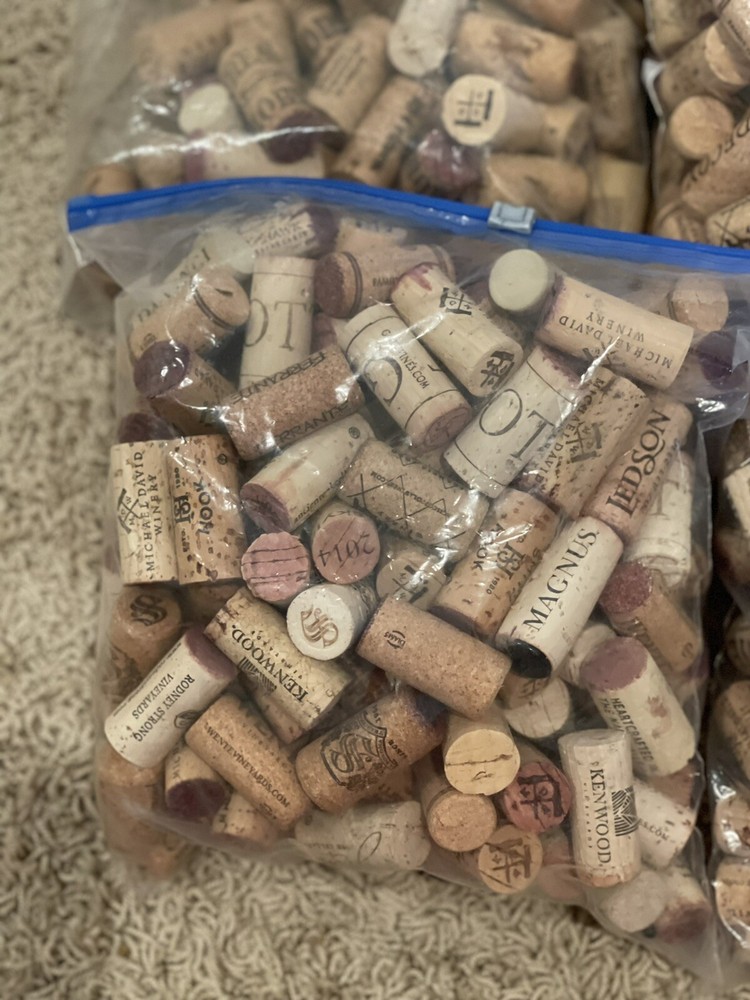 Corks!! 125 Premium Recycled Corks, Natural Wine Corks for Crafts-PRIORITY MAIL