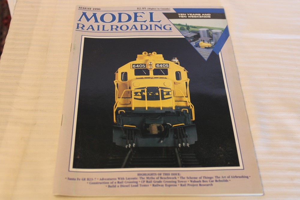 Model Railroading Magazine, August 1990 Issue