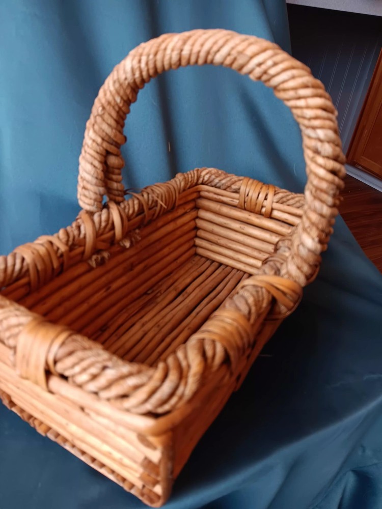 Unique Handmade Retangular Basket Sturdy