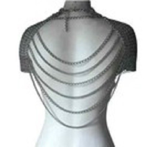 Medieval Chainmail Collar Shoulder Armor Adjustable Chainmail Chain COSTUME