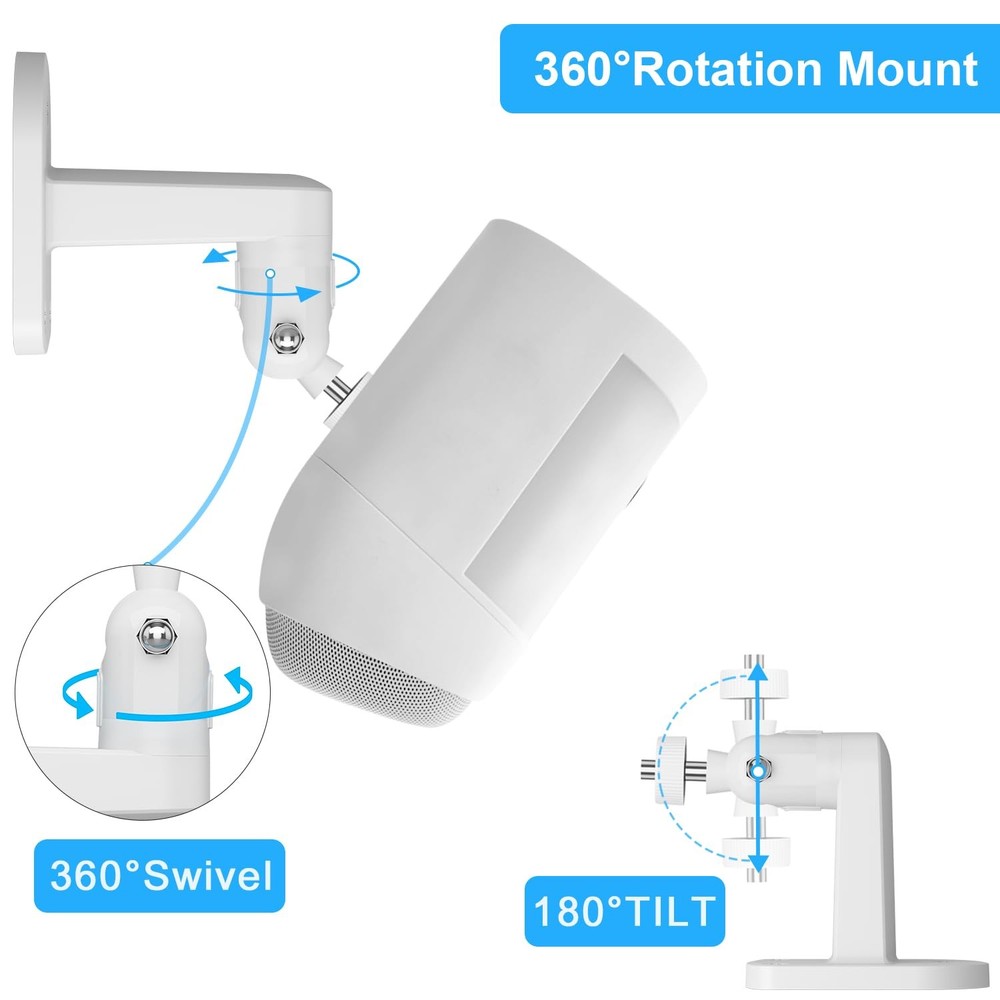 2 Pack Adjustable Wall Mount for Ring Spotlight Cam Battery/Cam white