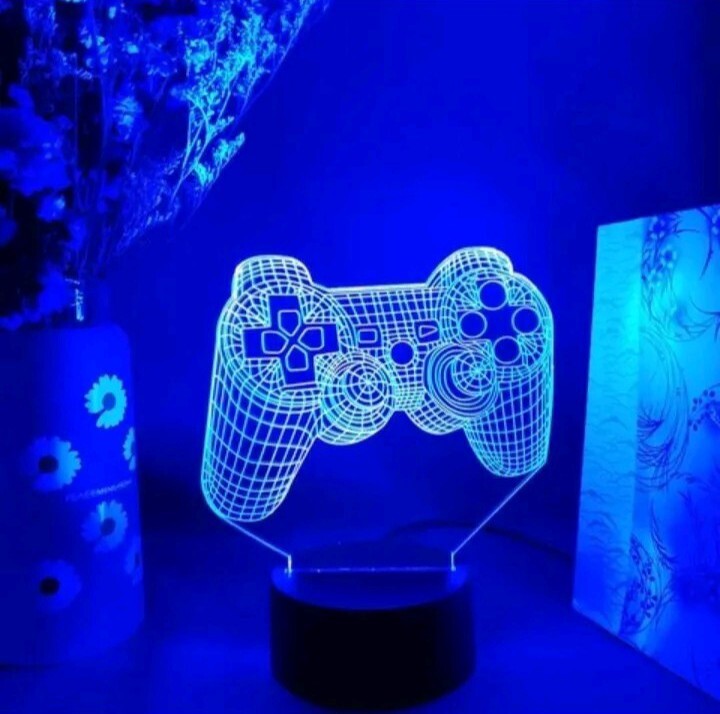Led 3D 16 color Change Gaming Night light With Remote