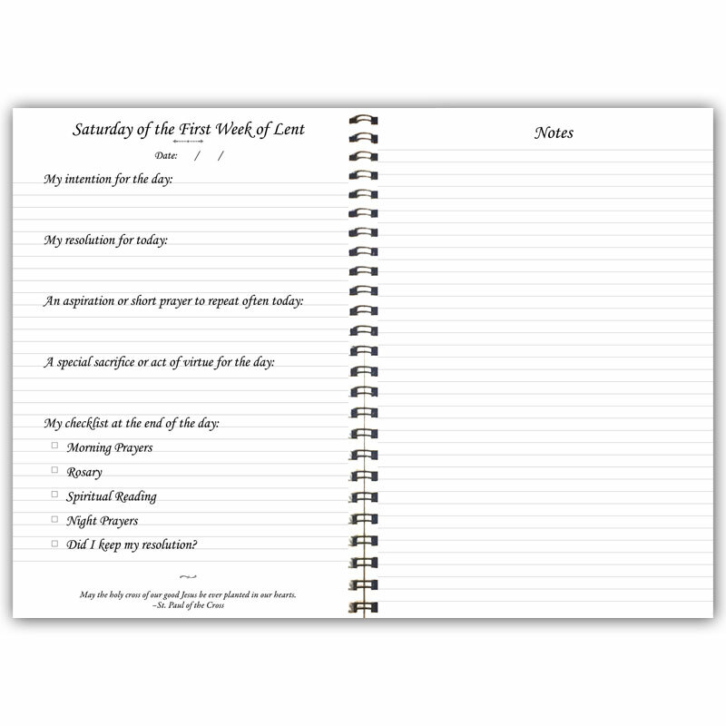 Lenten Planner Day-by-day Journal Prayers and Resolutions Self Check New