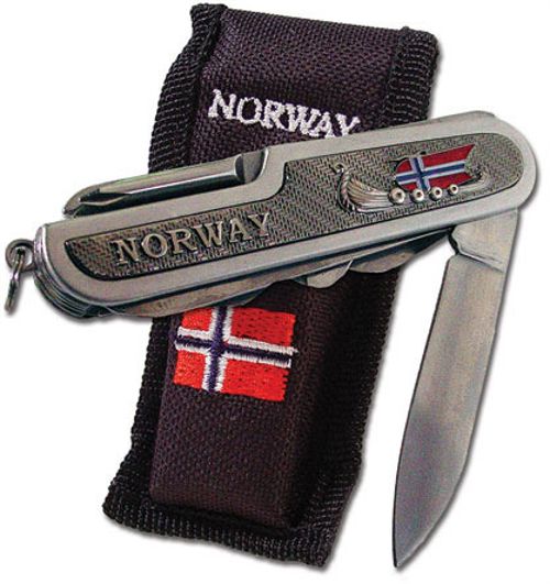 Viking Ship/Norwegian Flag Pocket knife