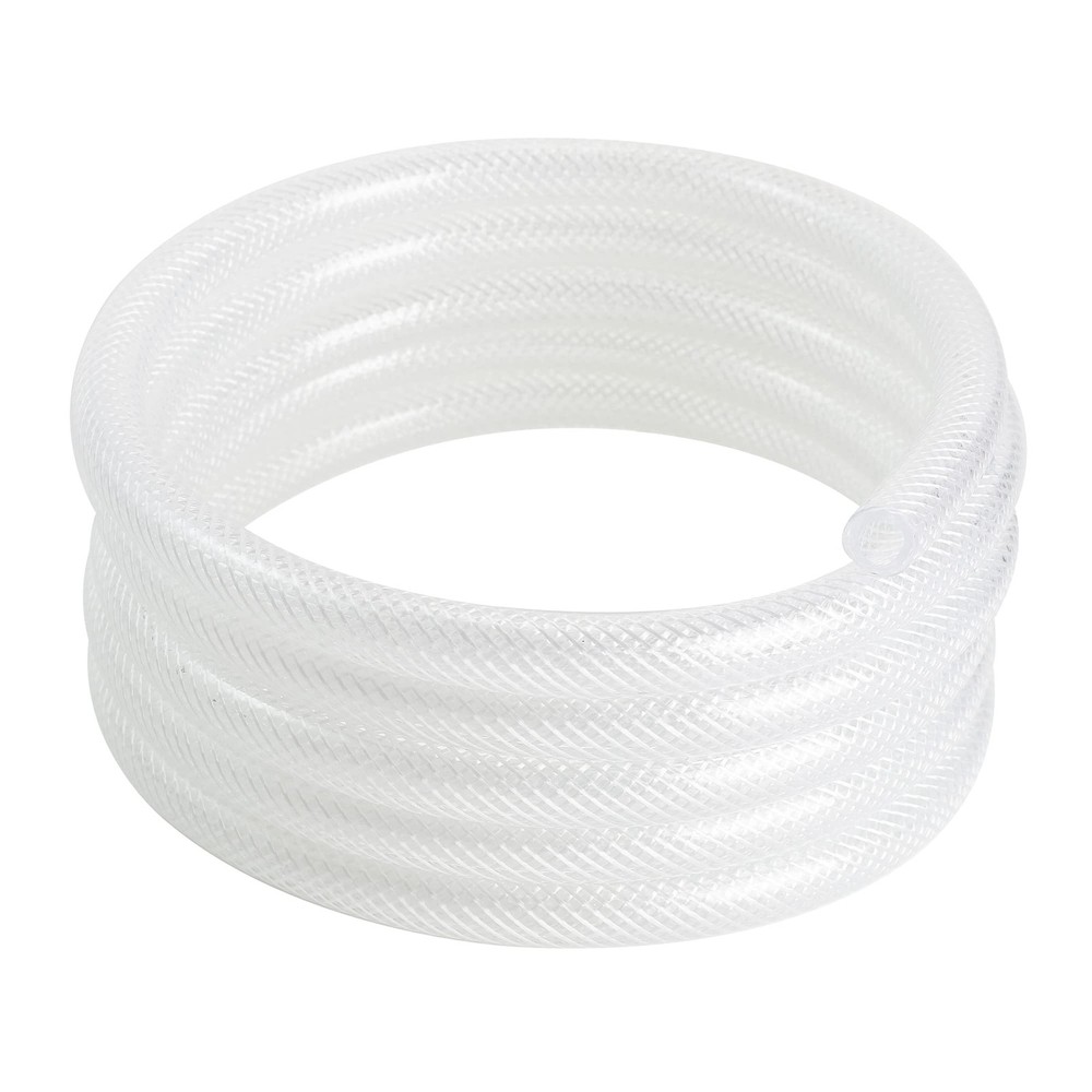 1/2’’ ID × 3/4’’ OD - 25 ft Clear Braided Hose Plastic Vinyl Tubing,High Pres...