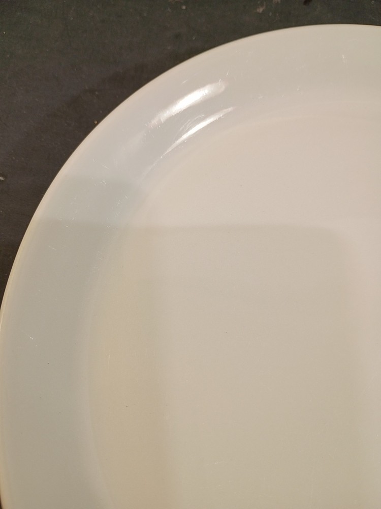 Form Shenango cheese plate white Approx. 8" diameter VGC