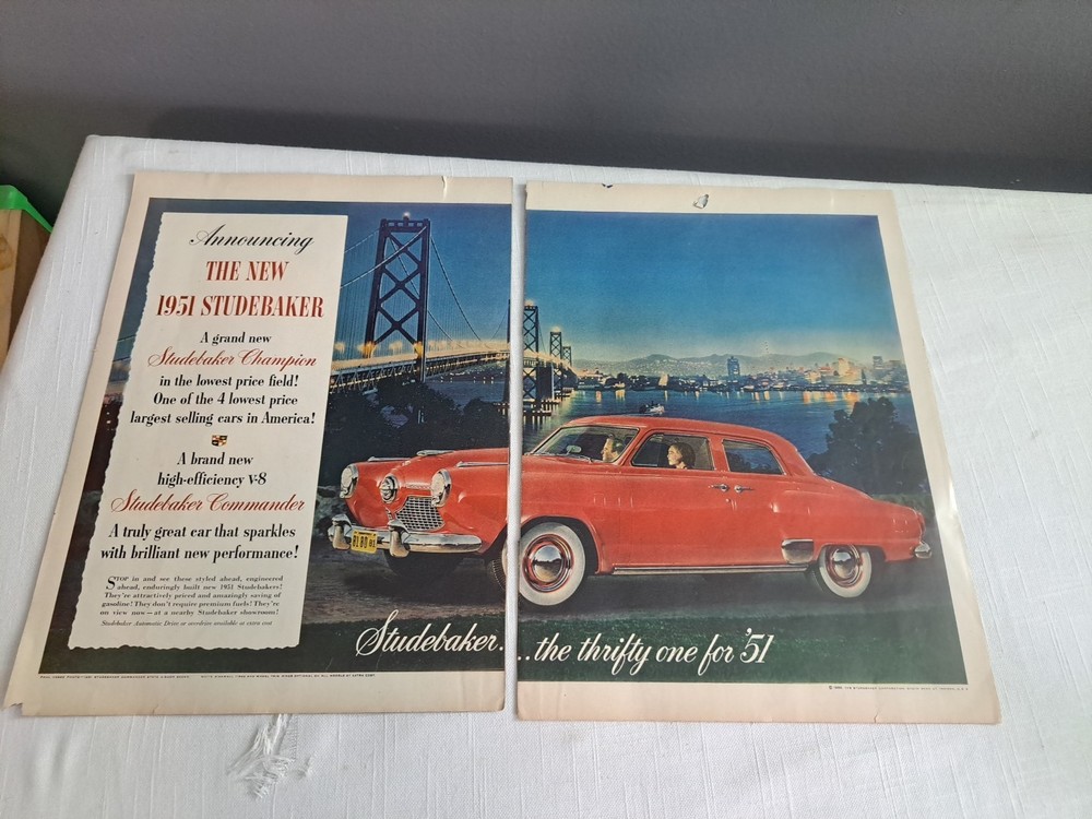 Vintage The New Studebaker Commander V-8  Original Ad