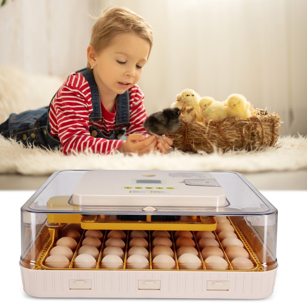 56/70 Eggs Incubator Digital Clear Poultry Hatching Machine Automatic Egg Turnin