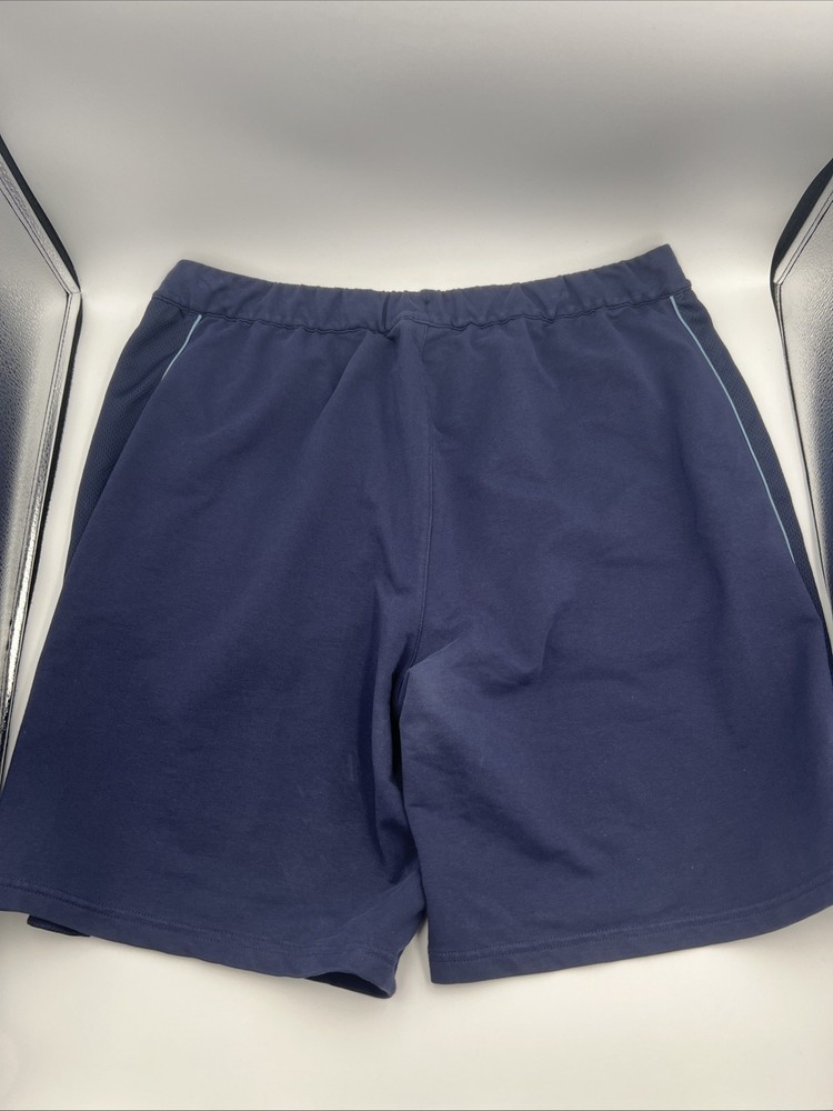 Puma Men's Navy Blue Drawstring Athletic Mesh Panel Short, Blue, Size XL