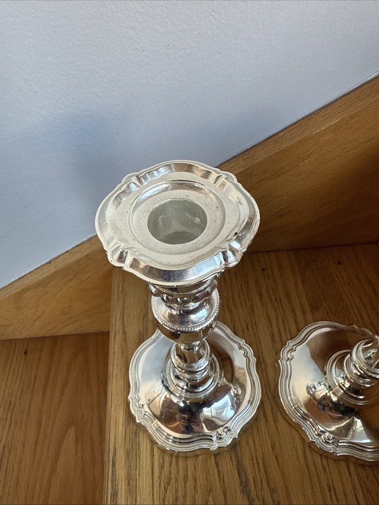 Pair Of Silver Plated Candlestick Holders