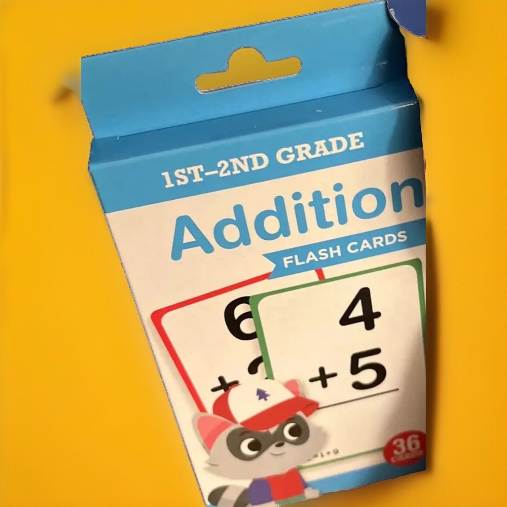 Flash Cards Addition 36 Count First Second Grade Kids Educational School Supply