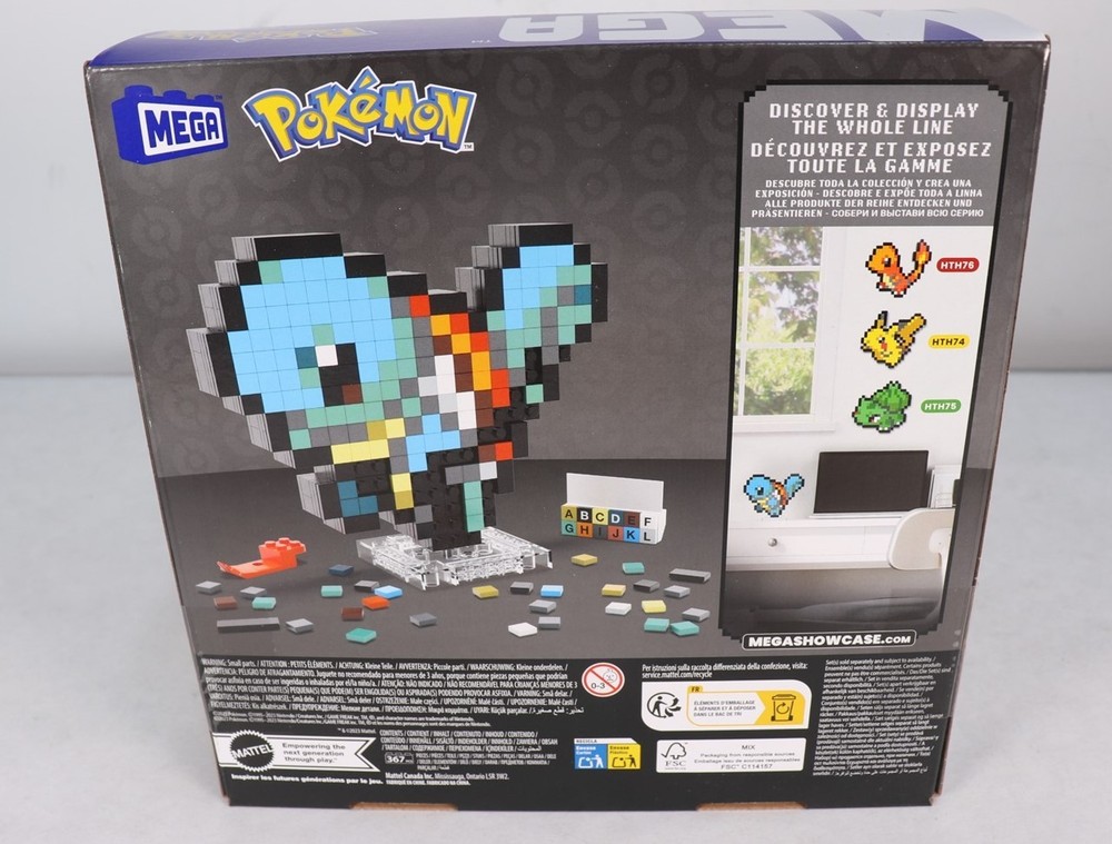 MEGA Pokemon Squirtle Pixel Art 367pcs New